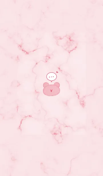 [LINE着せ替え] 優しいクマとマーブル♥ピンク01_1の画像1