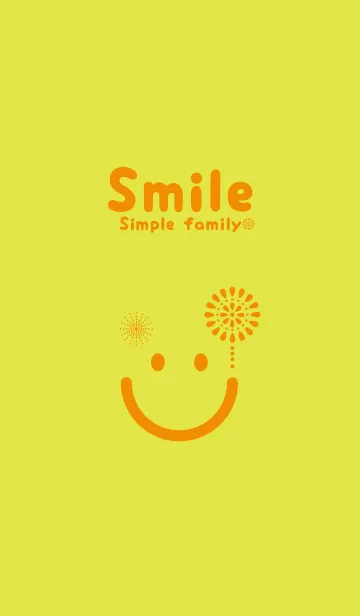 [LINE着せ替え] スマイル＆花火-シャルトルーズイエローの画像1