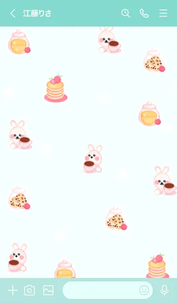 [LINE着せ替え] Mini food Mini bunny 4の画像3