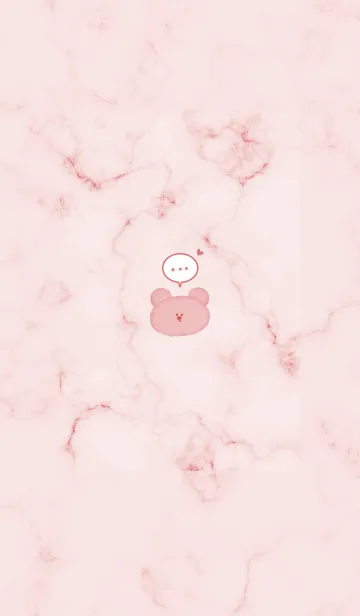 [LINE着せ替え] 優しいクマとマーブル♥ベビーピンク02_1の画像1