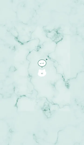 [LINE着せ替え] 猫とマーブル♥ブルーグリーン03_1の画像1