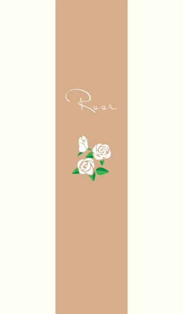 [LINE着せ替え] 小さい白とベージュ色の薔薇の着せかえの画像1