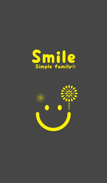 [LINE着せ替え] スマイル＆花火-オリーブ茶の画像1