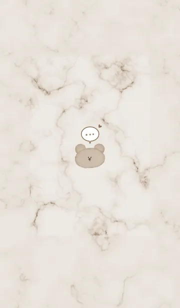 [LINE着せ替え] 優しいクマとマーブル♥ブラウン04_1の画像1