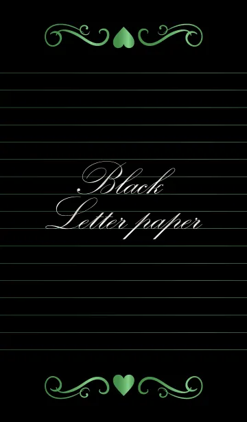 [LINE着せ替え] Black Letter paper *GLOSSYGREEN*の画像1