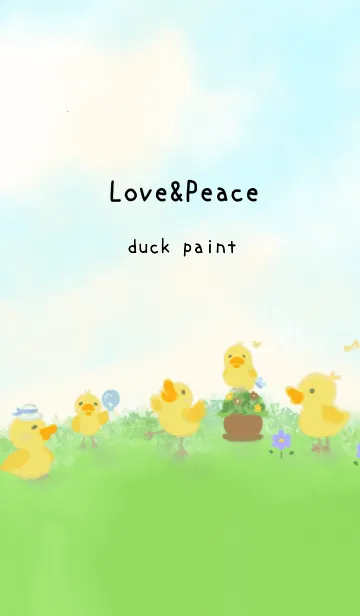 [LINE着せ替え] ゆるふわアート【duck paint 203】の画像1