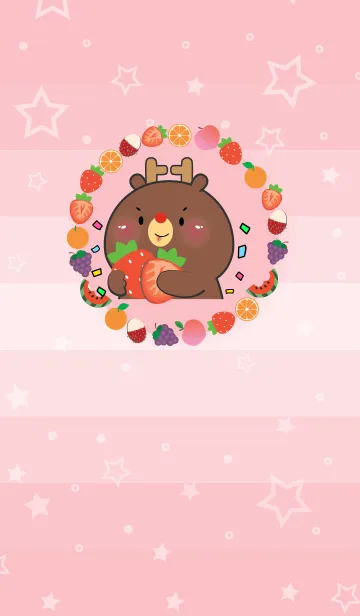 [LINE着せ替え] Simple Deer  Love Fruit Theme (JP)の画像1