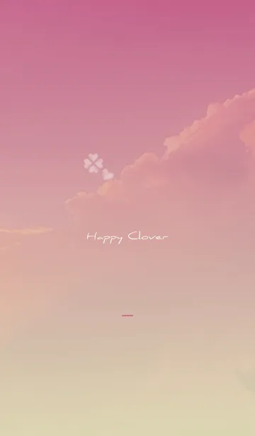 [LINE着せ替え] ピンク : Happy cloverの画像1