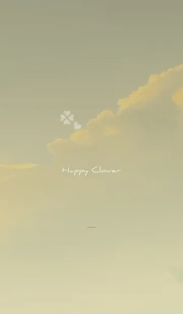[LINE着せ替え] ベージュ : Happy cloverの画像1