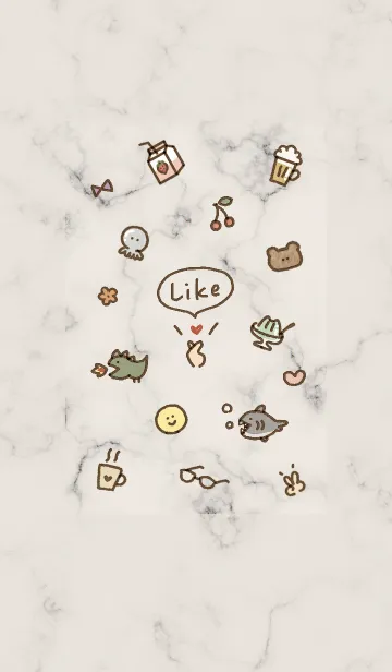 [LINE着せ替え] アイコンとマーブル♦ブラウン01_1の画像1