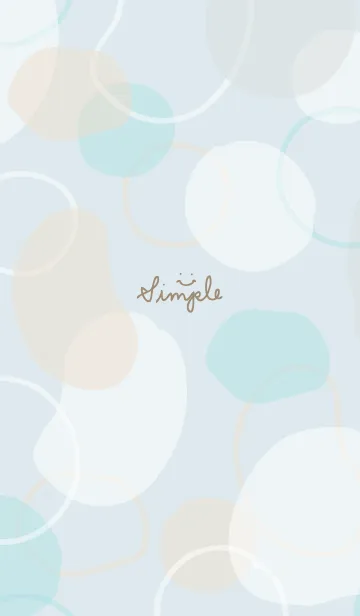 [LINE着せ替え] 丸と輪っか くすみ ブルーの画像1