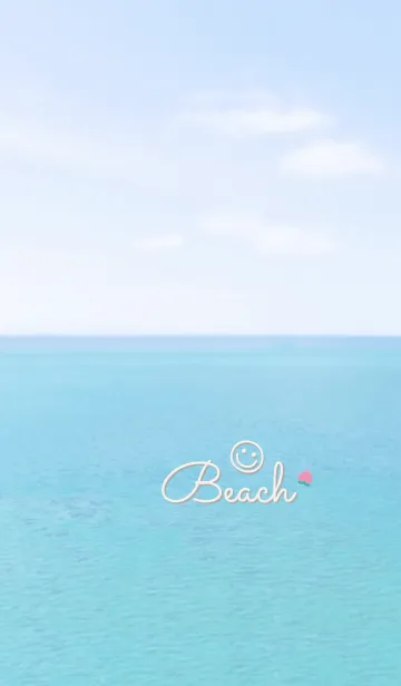 [LINE着せ替え] 海と空 もも'ベージュ'の画像1