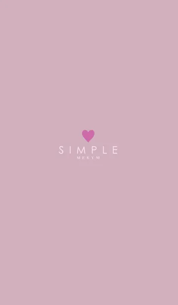 [LINE着せ替え] DUSKY PINK - SIMPLE HEARTの画像1