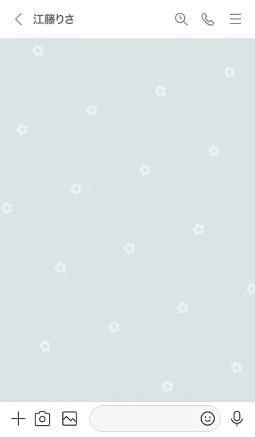 [LINE着せ替え] Flowers /light blue WH.の画像3