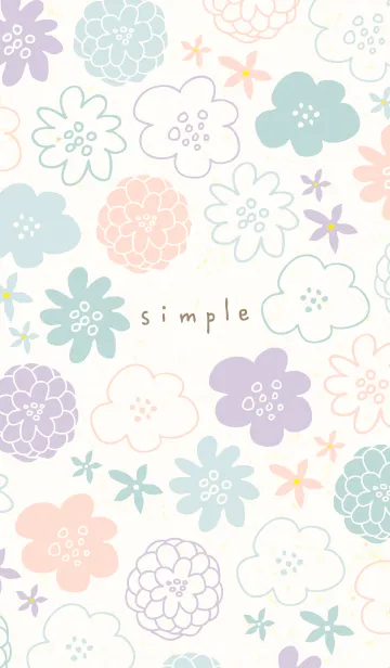 [LINE着せ替え] 北欧風カラフルお花19の画像1