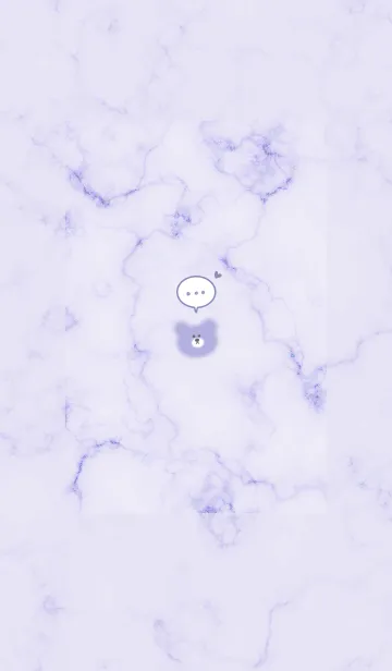 [LINE着せ替え] マーブルとシンプルなクマ♥パープル09_1の画像1