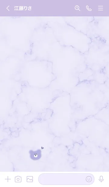 [LINE着せ替え] マーブルとシンプルなクマ♥パープル09_1の画像3