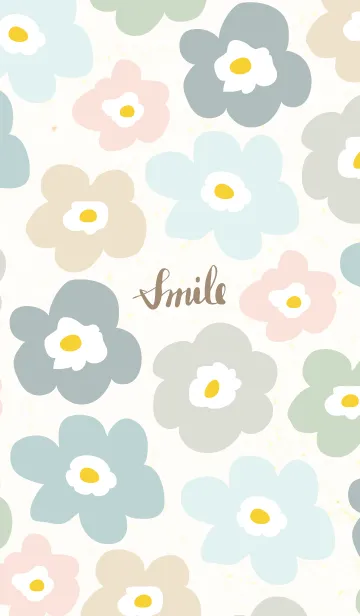 [LINE着せ替え] 北欧風 花 カラフル27の画像1