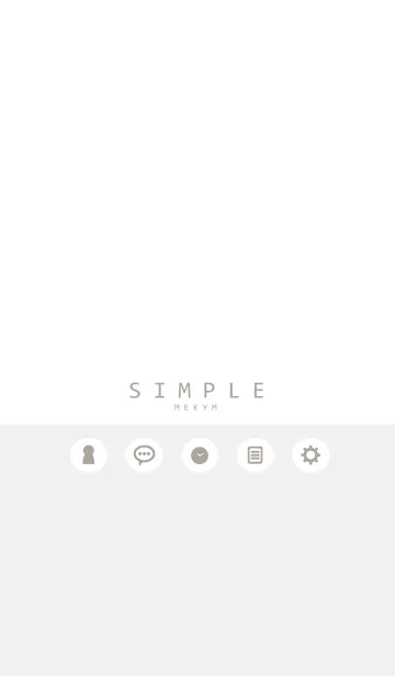 [LINE着せ替え] SIMPLE ICON-WHITE 5の画像1