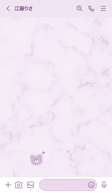[LINE着せ替え] マーブルとシンプルなクマ♥ライラック10_1の画像3