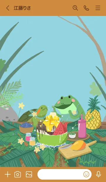 [LINE着せ替え] Guaguaかえるのかき氷屋さんの画像3