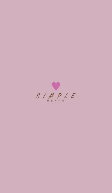 [LINE着せ替え] DUSKY PINK BROWN - SIMPLE HEARTの画像1