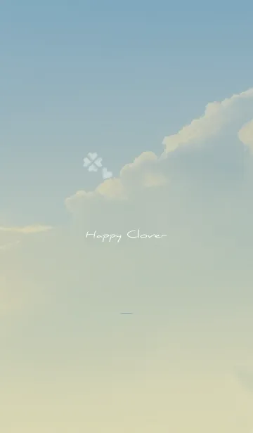 [LINE着せ替え] ベージュと青 : Happy cloverの画像1