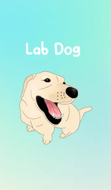 [LINE着せ替え] かわいい黄色のラブラドールの画像1