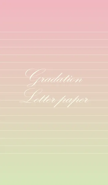 [LINE着せ替え] Gradation Letter paper - Pink+Green -の画像1