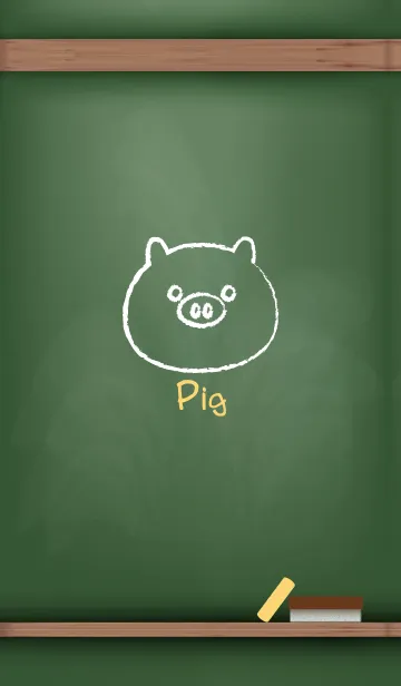 [LINE着せ替え] blackboard Pig 82の画像1