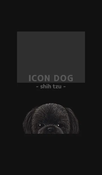 [LINE着せ替え] ICON DOG - シーズー - BLACK/02の画像1