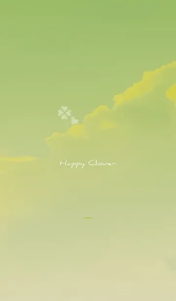 [LINE着せ替え] 黄緑 : Happy cloverの画像1