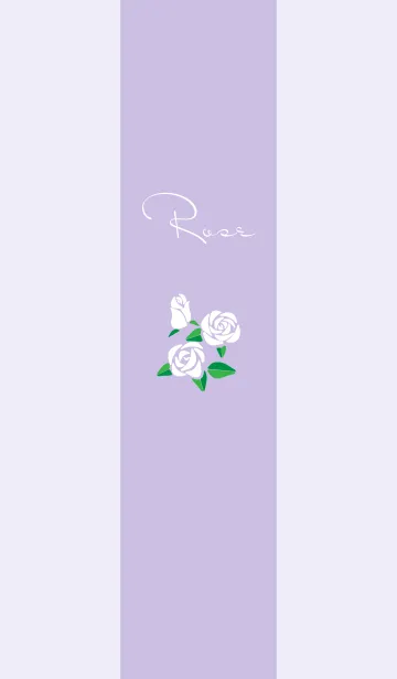 [LINE着せ替え] 小さい白と紫色の薔薇の着せかえの画像1