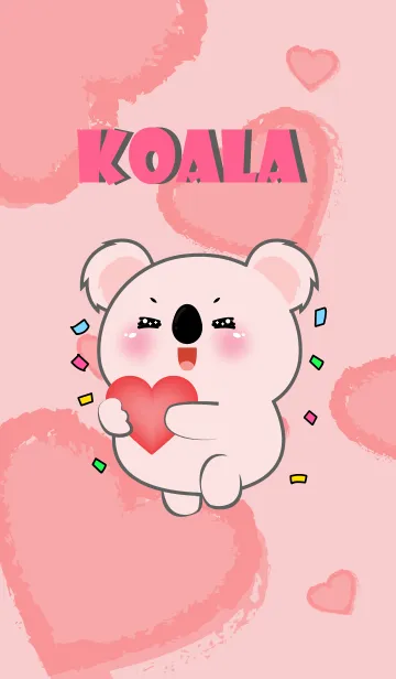 [LINE着せ替え] Cute Pink  Koala InLove Theme (JP)の画像1