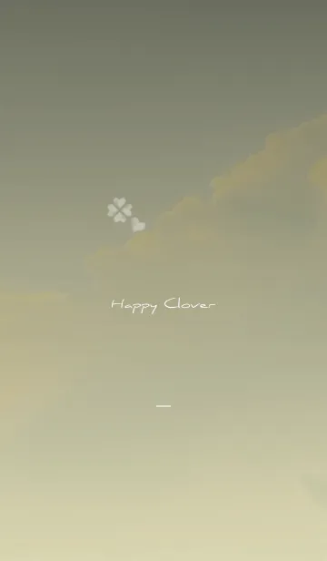 [LINE着せ替え] ブラック : Happy cloverの画像1