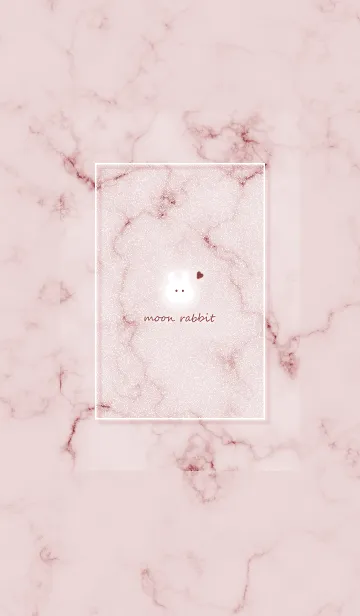 [LINE着せ替え] ウサギとマーブル♥ピンクブラウン02_1の画像1