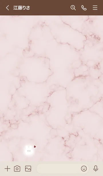 [LINE着せ替え] ウサギとマーブル♥ピンクブラウン02_1の画像3