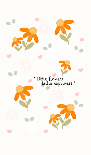 [LINE着せ替え] Little orange flowersの画像1