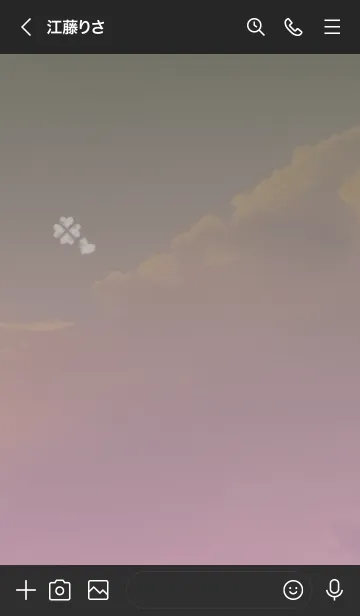 [LINE着せ替え] ブラック ピンク : Happy cloverの画像3