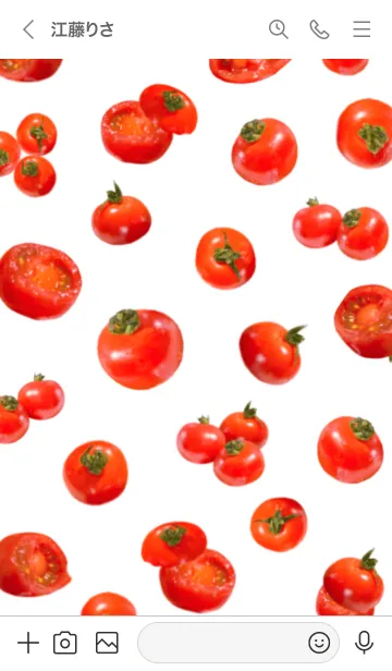 [LINE着せ替え] プチ トマト です とまと 野菜の画像3