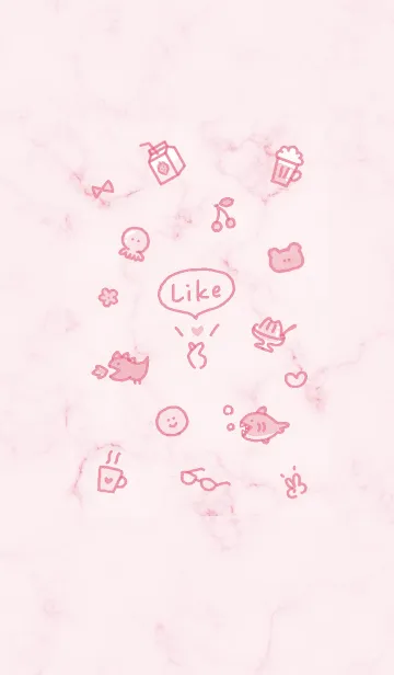 [LINE着せ替え] アイコンとマーブル♦ピンク08_1の画像1