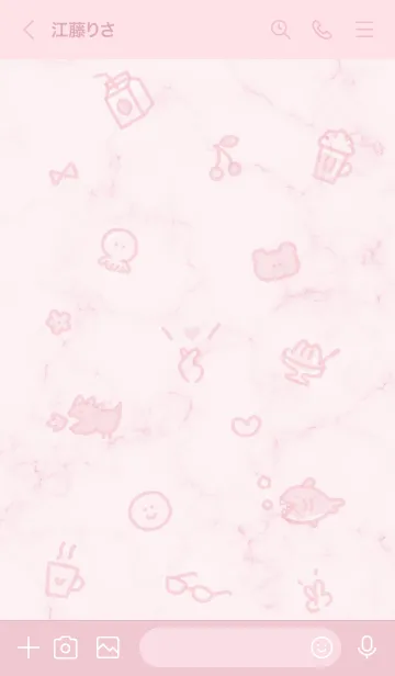 [LINE着せ替え] アイコンとマーブル♦ピンク08_1の画像2