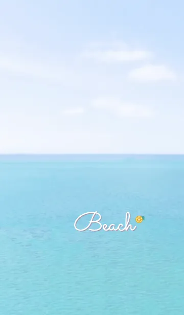 [LINE着せ替え] 海と空 オレンジ'パープル'の画像1