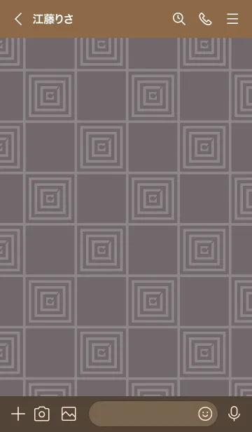 [LINE着せ替え] 和音 市松模様と音符 紫鼠の画像3