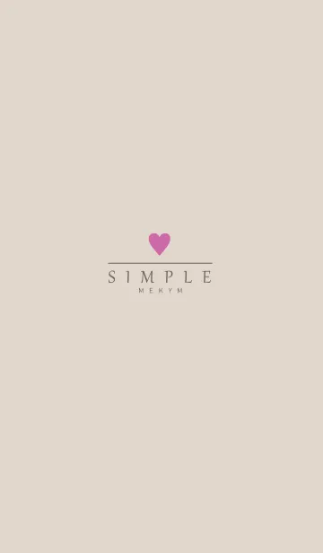 [LINE着せ替え] DUSKY BEIGE - SIMPLE HEARTの画像1