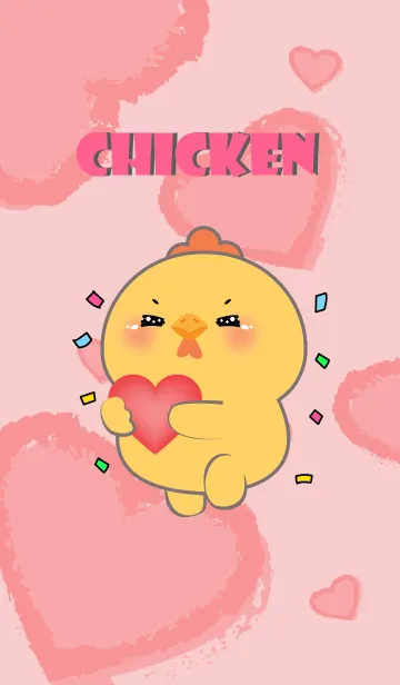 [LINE着せ替え] Cute  Chicken  InLove Theme (JP)の画像1