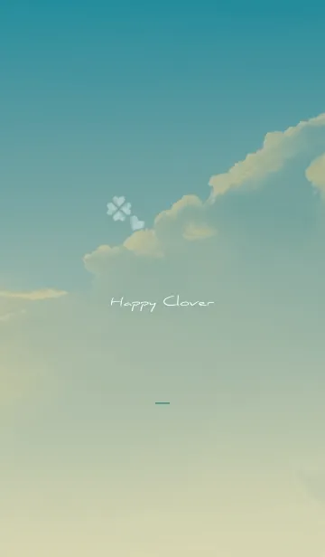 [LINE着せ替え] ミントグリーン : Happy cloverの画像1