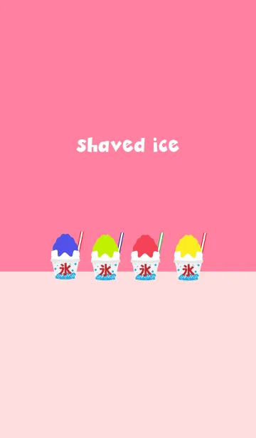 [LINE着せ替え] かき氷の着せかえ ピンクの背景の画像1
