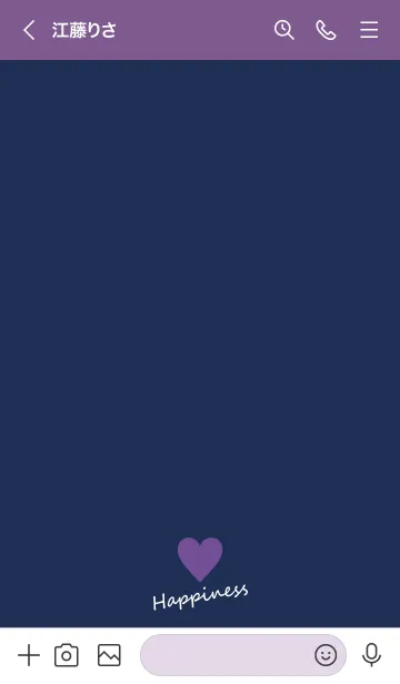 [LINE着せ替え] Small Heart *Navy Purple 12*の画像3