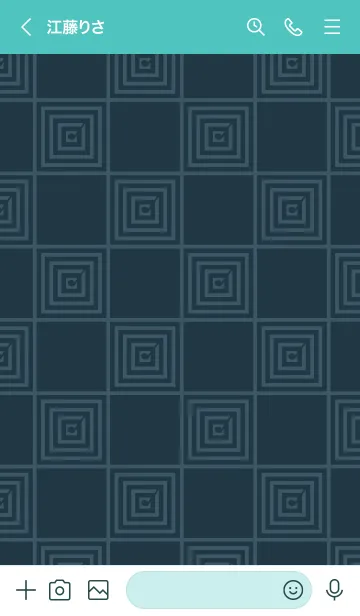 [LINE着せ替え] 和音 市松模様と音符 褐返の画像3